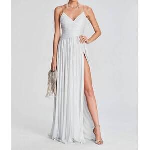 NEW RETROFETE doss dress in silver/ white
